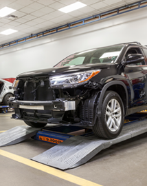 Toyota on vehicle lift | Sansone Toyota in Woodbridge NJ