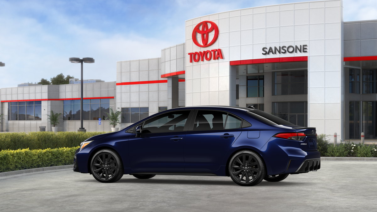 2026 Toyota Corolla exterior profile near Rahway, NJ at Sansone Toyota