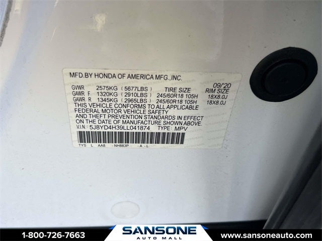 2020 Acura MDX 3.5L SH-AWD