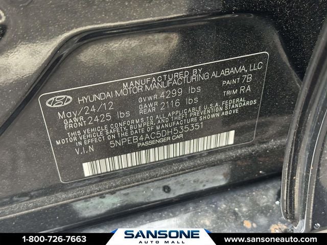 2013 Hyundai Sonata GLS