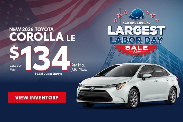 New 2026 Toyota Corolla LE