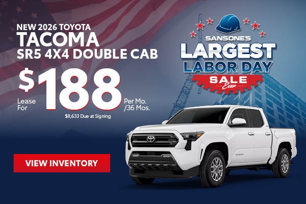 New 2026 Toyota Tacoma SR5 4x4 Double Cab